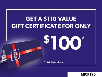MICR195 - GET A $110 VALUE GIFT CERTIFICATE FOR ONLY $100